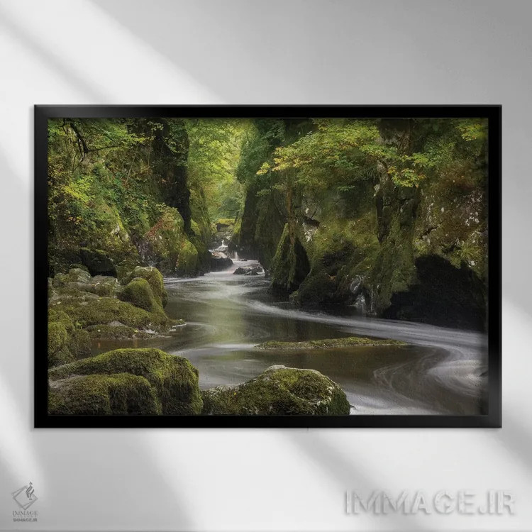 تابلو دره پریان اثر آدام برتون - نمای قابدار مشکی