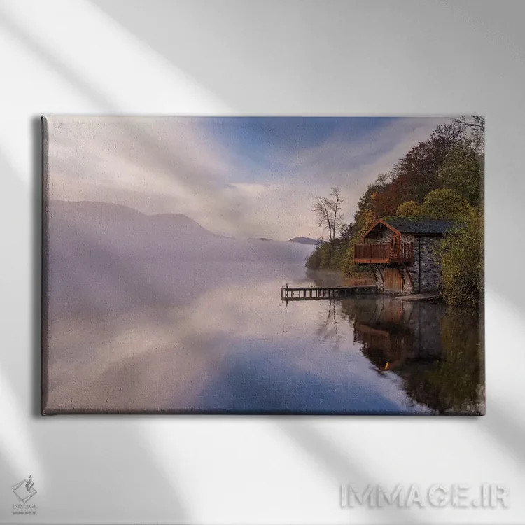 تابلو خانه قایقداری اولسوتر اثر آدام برتون - نمای روبهرو روی دیوار