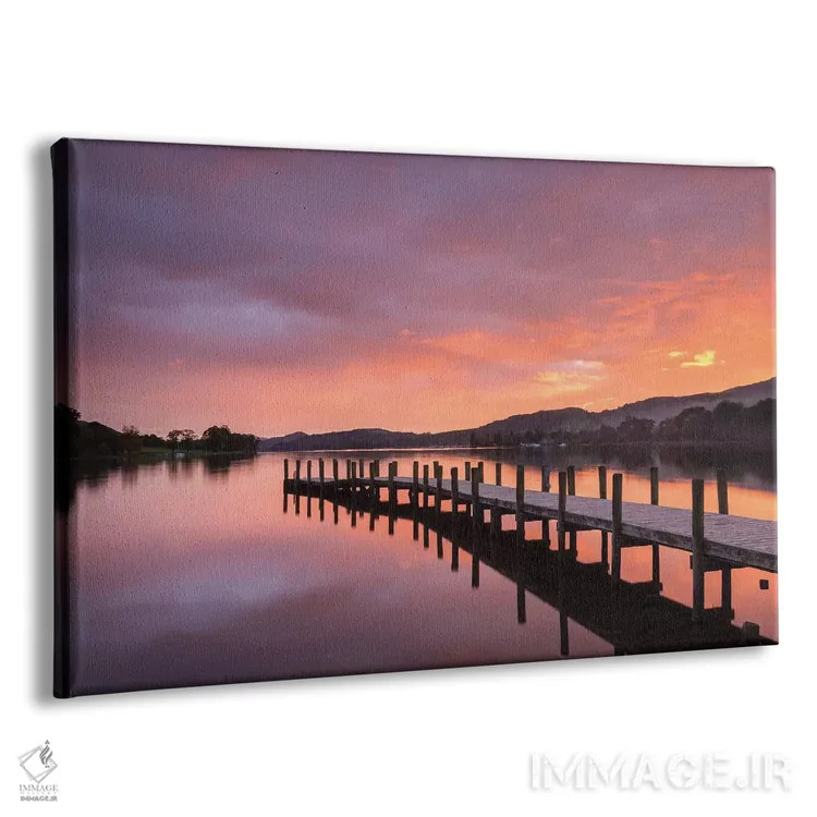 تابلو اسکلهٔ غروب اثر آدام برتون - نمای پرسپکتیو محصول