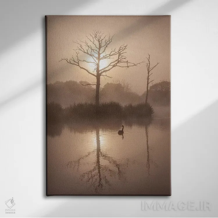 تابلو آرامش صبحگاهی اثر آدام برتون - نمای روبهرو روی دیوار