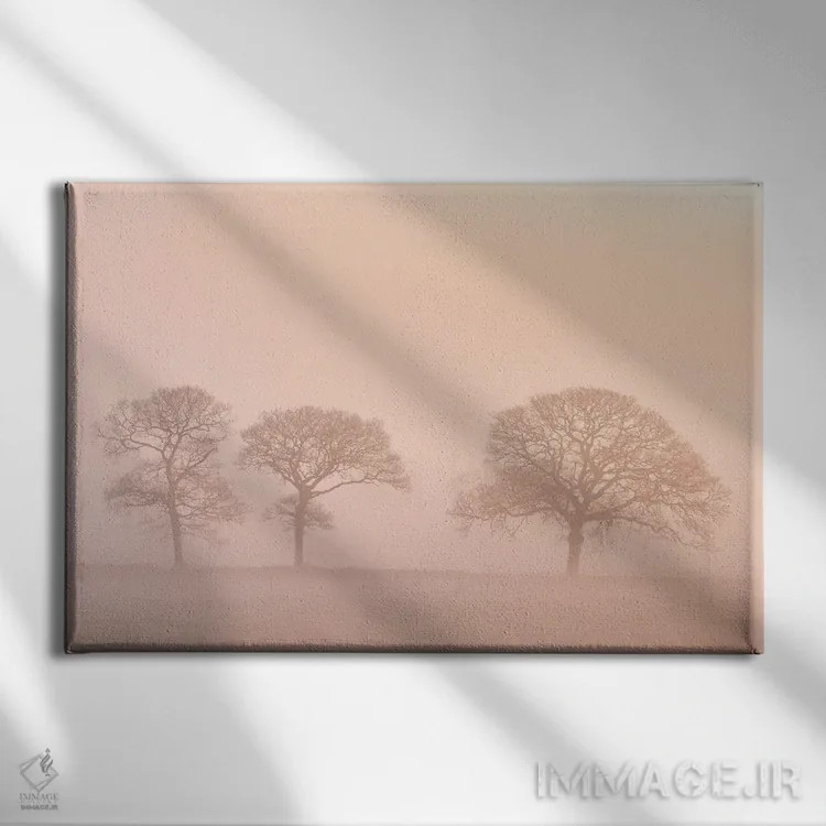 تابلو درختان هلو اثر آدام برتون - نمای روبهرو روی دیوار