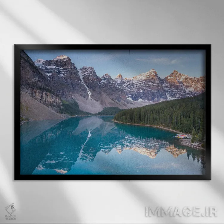 تابلو ده قله اثر آدام برتون - نمای قابدار مشکی