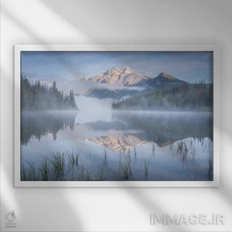 تابلو آرامش کامل اثر آدام برتون - نمای قابدار سفید