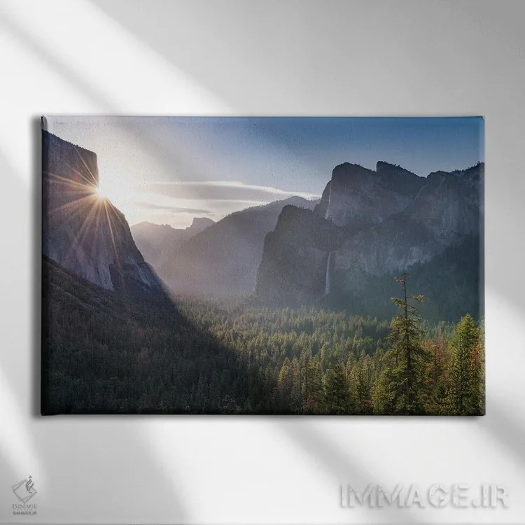 تابلو صبحبهخیر یوسمیتی اثر آدام برتون - نمای روبهرو روی دیوار