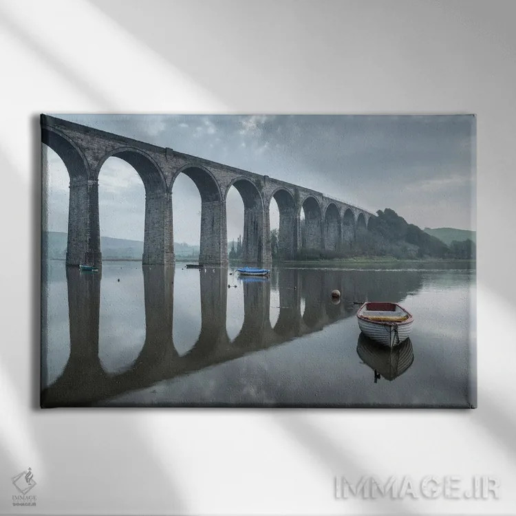 تابلو پل قوسی (ویا داکت) اثر آدام برتون - نمای روبهرو روی دیوار