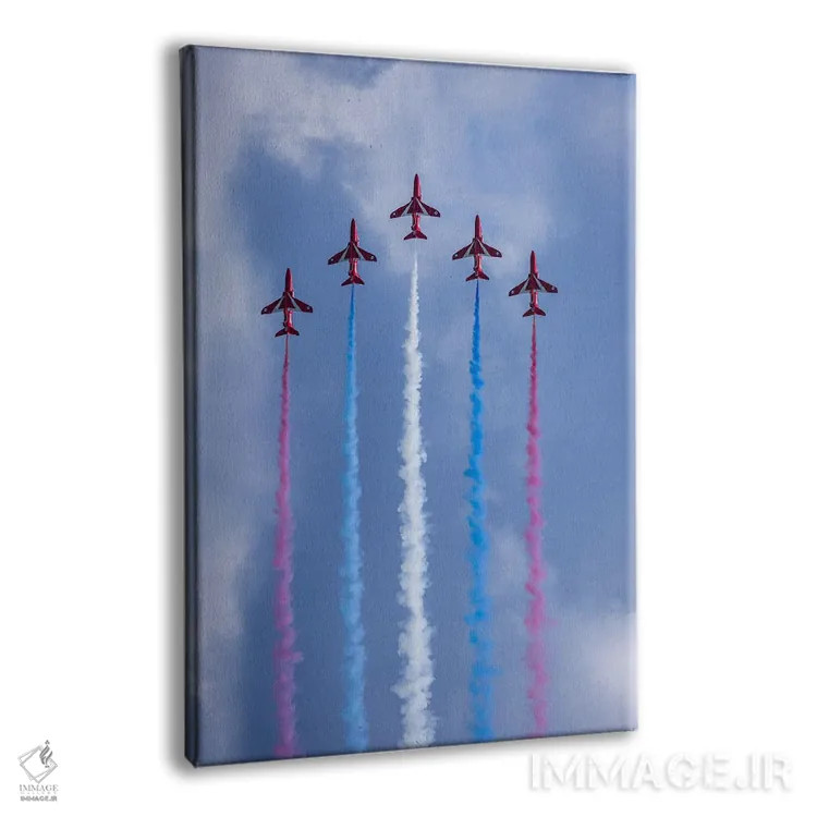 تابلو قرمز، سفید و آبی اثر آدام برتون - نمای پرسپکتیو محصول