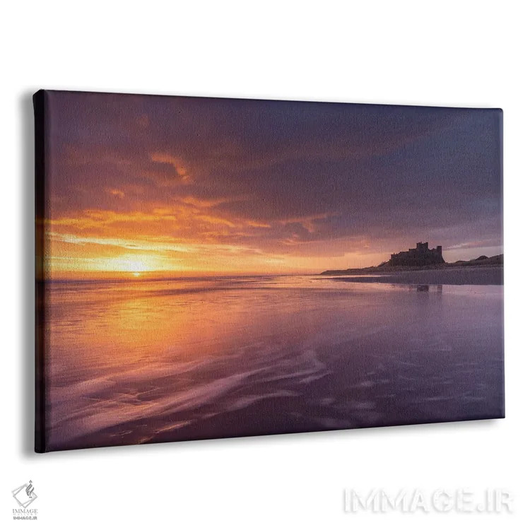 تابلو نزدیک شدن به ببانبورگ (انتساب به قلعهٔ بامبورو) اثر آدام برتون - نمای پرسپکتیو محصول