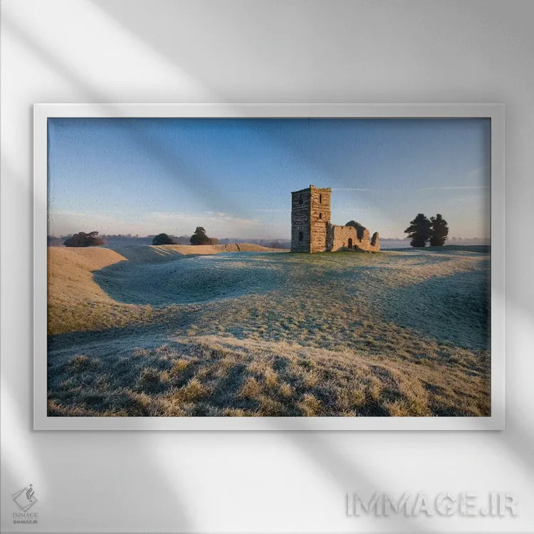 تابلو زمین مقدس اثر آدام برتون - نمای قابدار سفید