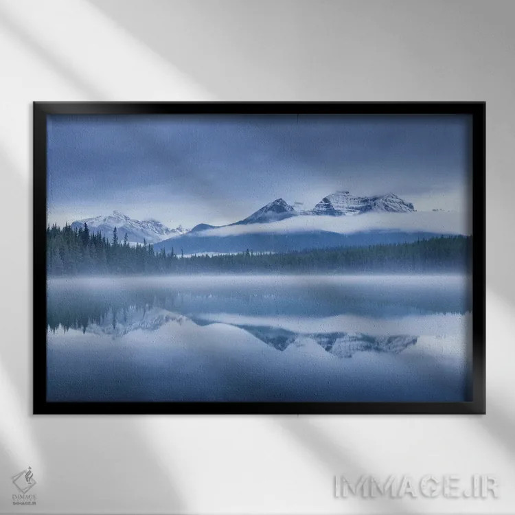 تابلو دریاچه هربرت ۲ اثر آدام برتون - نمای قابدار مشکی
