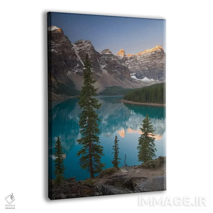 تابلو نگهبانان دریاچه مورین (کانادا) اثر آدام برتون - نمای پرسپکتیو محصول