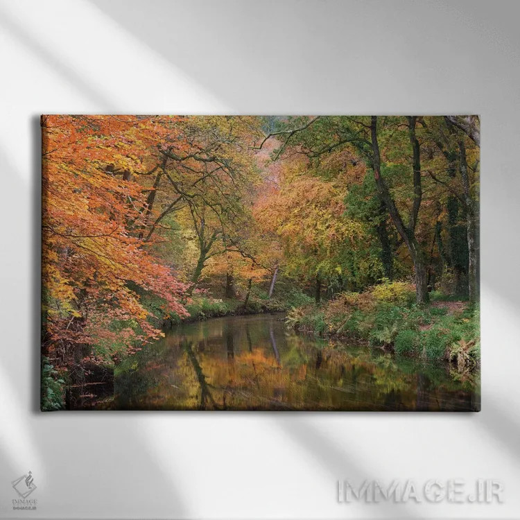 تابلو طلاییهای تاین (رودخانه/منطقه) اثر آدام برتون - نمای روبهرو روی دیوار