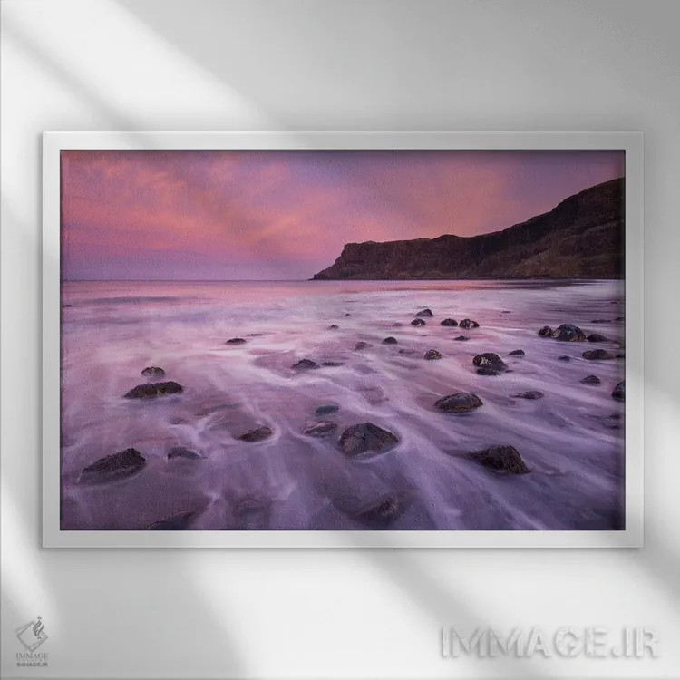 تابلو خلیج تالیسکر اثر آدام برتون - نمای قابدار سفید