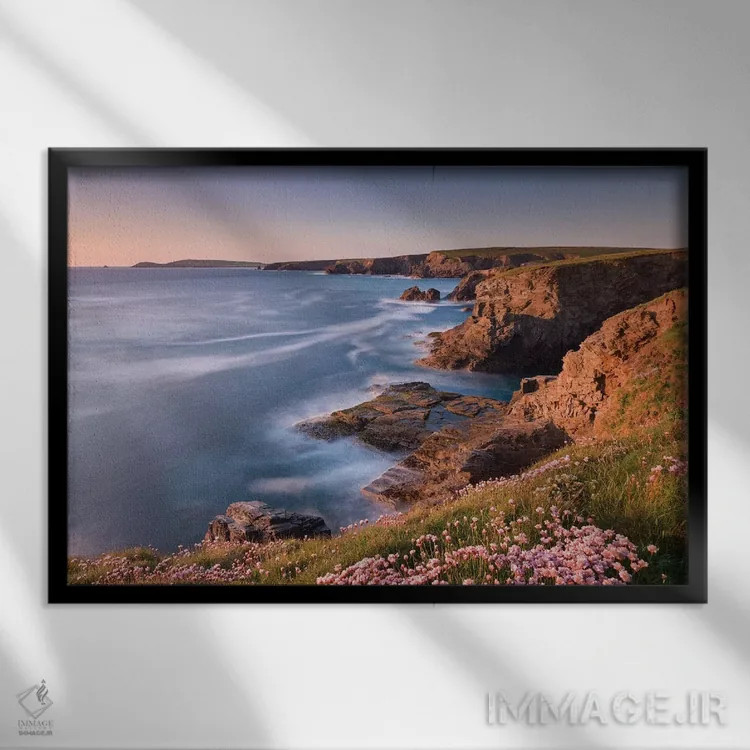 تابلو به سوی ترووز هد (دماغه در کورنوال) اثر آدام برتون - نمای قابدار مشکی