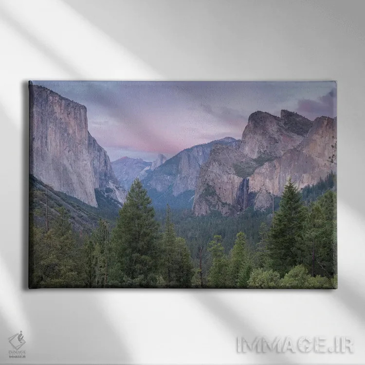 تابلو نمای تونل (منظر معروف یوسمیتی) اثر آدام برتون - نمای روبهرو روی دیوار