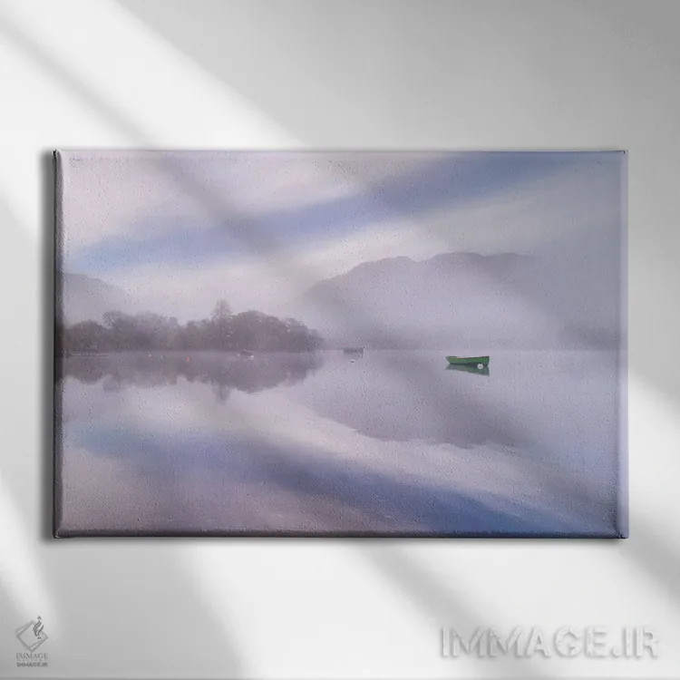 تابلو صبحگاه اولزووتر (دریاچه انگلستان) اثر آدام برتون - نمای روبهرو روی دیوار