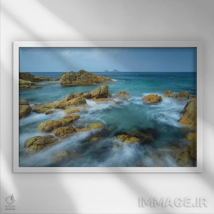 تابلو رنگهای کورنوال اثر آدام برتون - نمای قابدار سفید