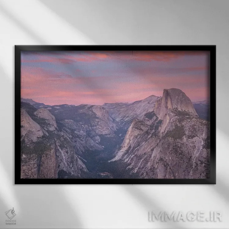 تابلو هاف دوم از منظره یخچال اثر آدام برتون - نمای قابدار مشکی