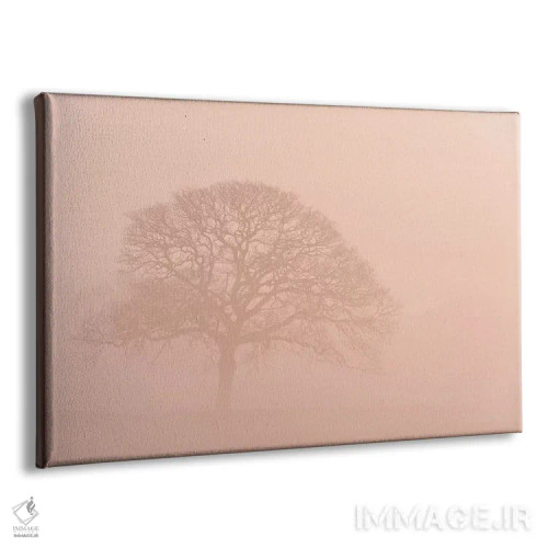 تابلو درخت بلوط در مه صبحگاهی اثر آدام برتون - نمای پرسپکتیو محصول