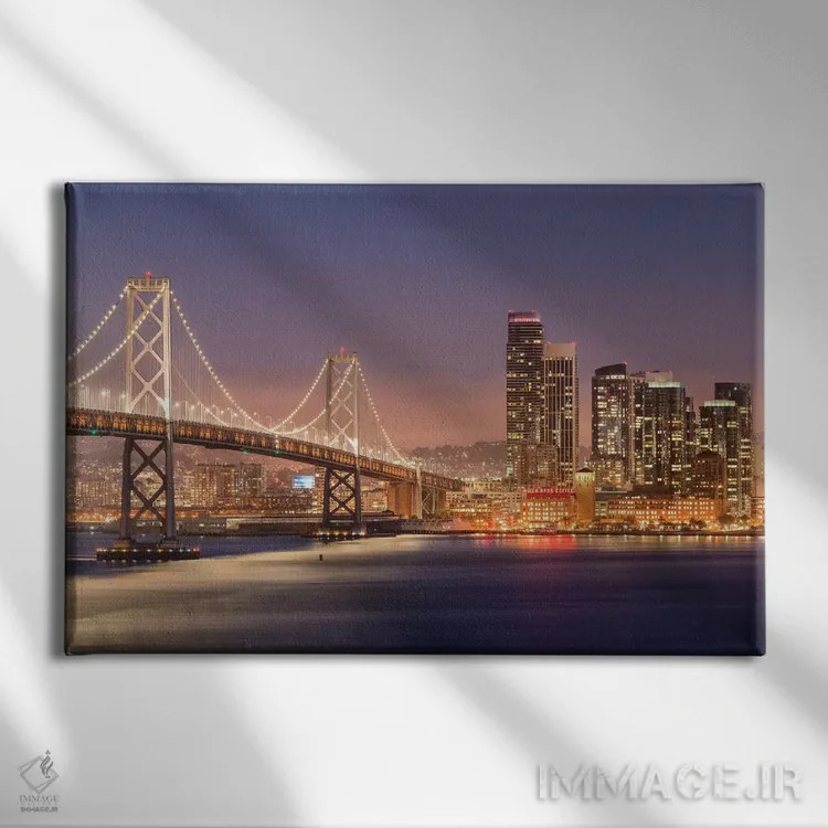 تابلو پل خلیج اوکلند اثر آدام برتون - نمای روبهرو روی دیوار