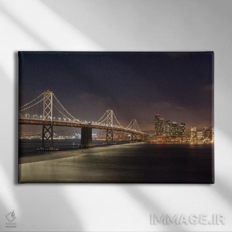 تابلو پل خلیج اوکلند ۲ اثر آدام برتون - نمای روبهرو روی دیوار
