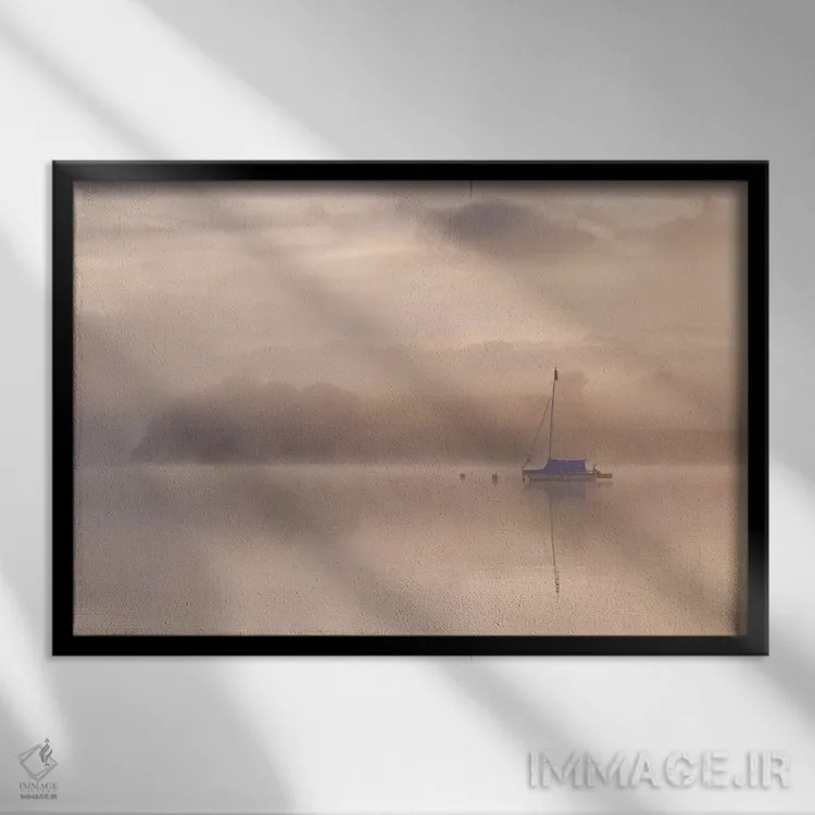 تابلو تنهایی کامل اثر آدام برتون - نمای قابدار مشکی