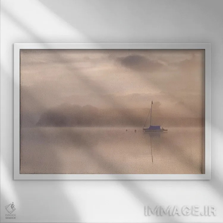 تابلو تنهایی کامل اثر آدام برتون - نمای قابدار سفید