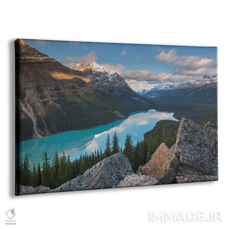 تابلو طلوع آفتاب دریاچه پیتو اثر آدام برتون - نمای پرسپکتیو محصول