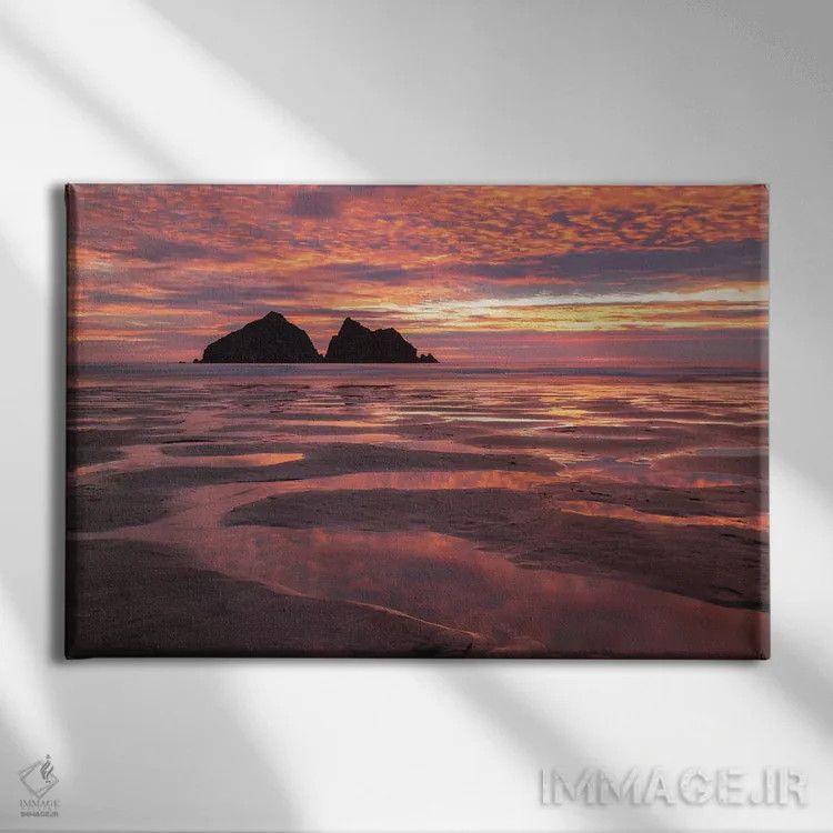 تابلو غروب پلدراک (نام سریال یا شخصیت) اثر آدام برتون - نمای روبهرو روی دیوار