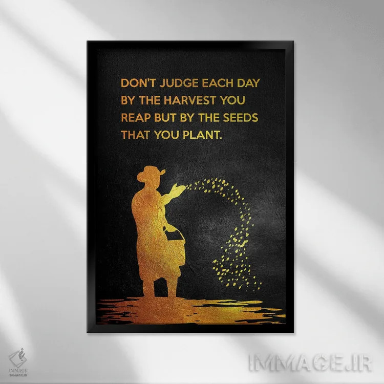 تابلو فقط بذرها را بکار اثر آدریان بالدُوینو - نمای قابدار مشکی