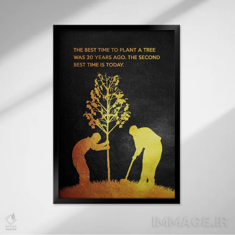 تابلو ضربالمثل چینی اثر آدریان بالدُوینو - نمای قابدار مشکی