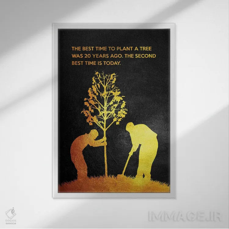 تابلو ضربالمثل چینی اثر آدریان بالدُوینو - نمای قابدار سفید