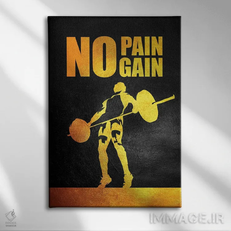 تابلو بدون رنج، کامیابی نیست اثر آدریان بالدُوینو - نمای روبهرو روی دیوار