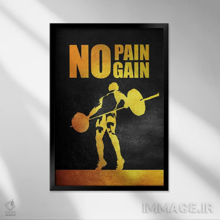 تابلو بدون رنج، کامیابی نیست اثر آدریان بالدُوینو - نمای قابدار مشکی