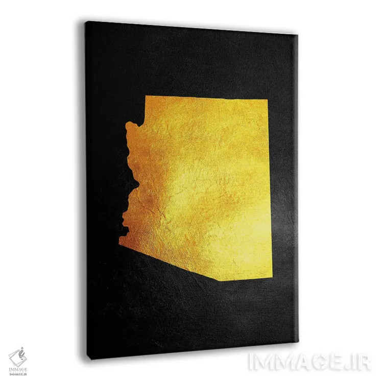 تابلو نقشه طلایی آریزونا اثر آدریان بالدُوینو - نمای پرسپکتیو محصول