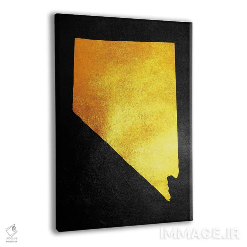 تابلو نقشه طلایی نوادا اثر آدریان بالدُوینو - نمای پرسپکتیو محصول