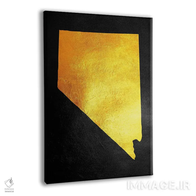 تابلو نقشه طلایی نوادا اثر آدریان بالدُوینو - نمای پرسپکتیو محصول