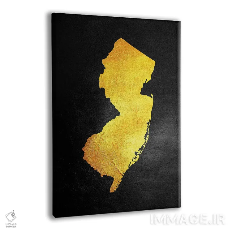 تابلو نقشه طلایی نیوجرسی اثر آدریان بالدُوینو - نمای پرسپکتیو محصول