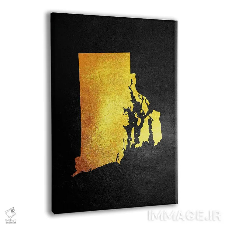 تابلو نقشه طلایی رود آیلند اثر آدریان بالدُوینو - نمای پرسپکتیو محصول