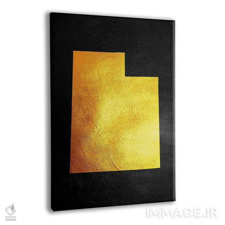 تابلو نقشه طلایی یوتا اثر آدریان بالدُوینو - نمای پرسپکتیو محصول