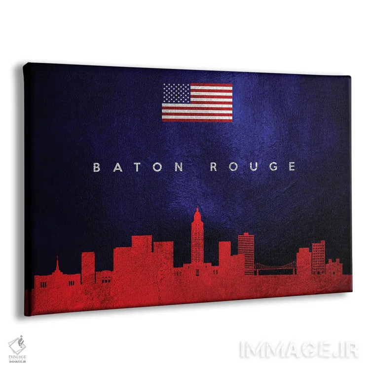 تابلو منظره افقی بتن روژ (لوئیزیانا) اثر آدریان بالدُوینو - نمای پرسپکتیو محصول