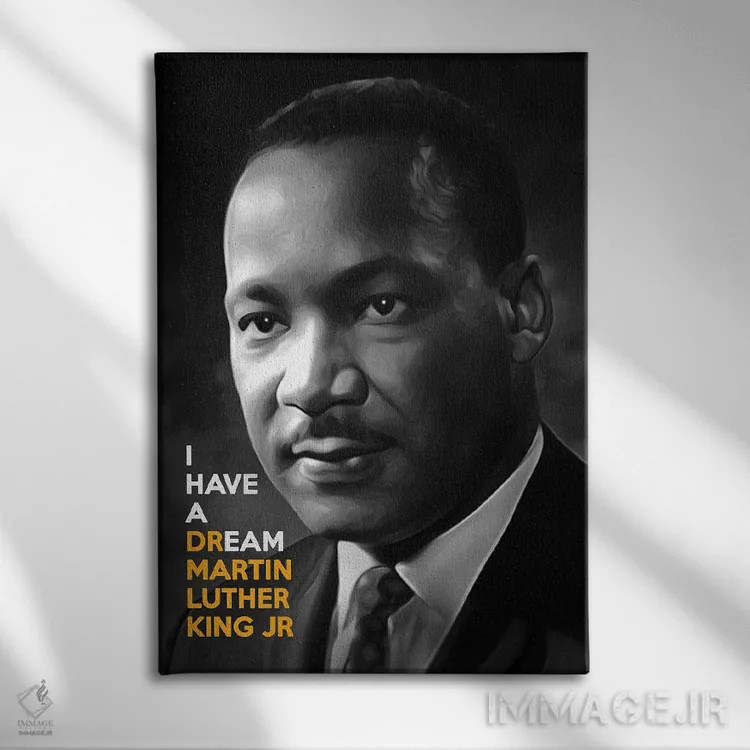تابلو مارتین لوتر کینگ اثر آدریان بالدُوینو - نمای روبهرو روی دیوار