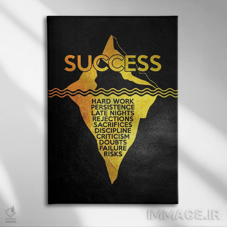 تابلو کوه یخ موفقیت اثر آدریان بالدُوینو - نمای روبهرو روی دیوار