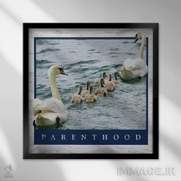 تابلو والد بودن اثر آدریان بالدُوینو - نمای قابدار مشکی