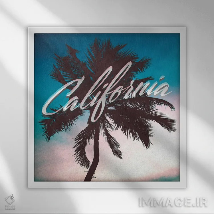 تابلو کالیفرنیا اثر آدریان بالدُوینو - نمای قابدار سفید