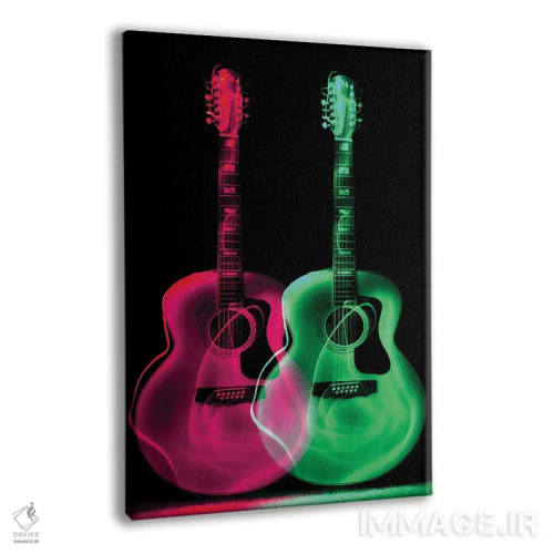 تابلو گیتار نئونی ۲ اثر آدریان بالدُوینو - نمای پرسپکتیو محصول
