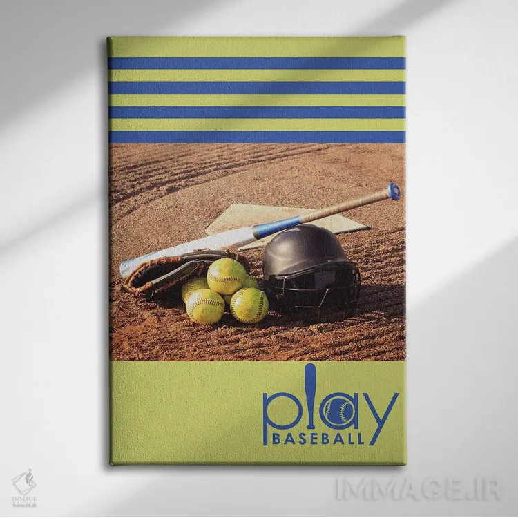 تابلو بازی بیسبال اثر آدریان بالدُوینو - نمای روبهرو روی دیوار