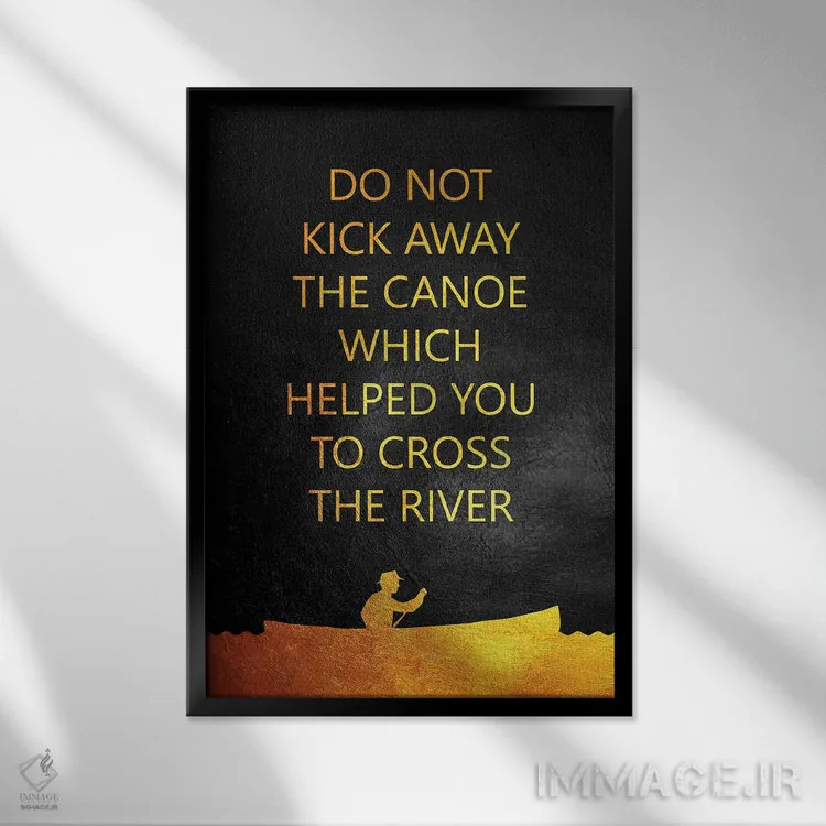 تابلو قایقرانی در رودخانه اثر آدریان بالدُوینو - نمای قابدار مشکی