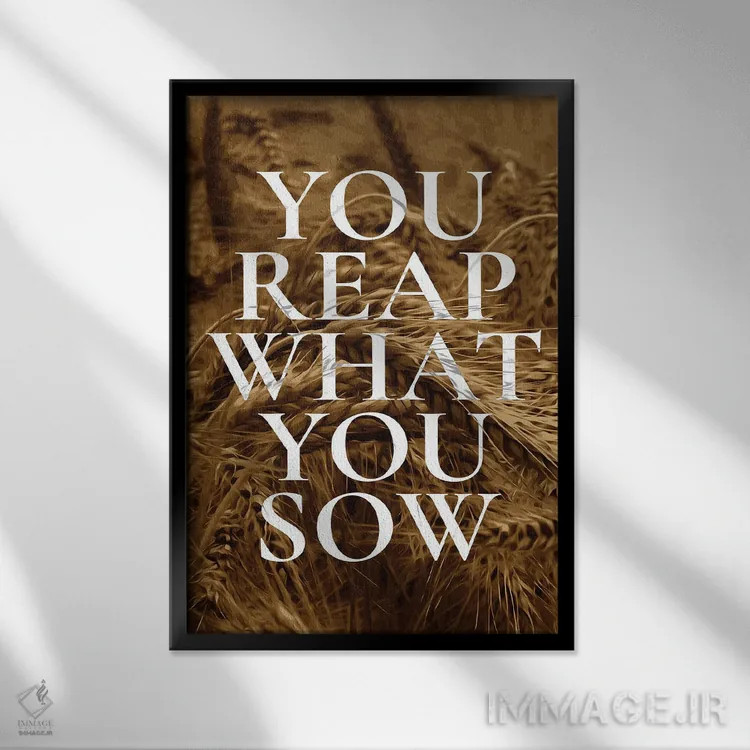 تابلو کاشتن و برداشت کردن اثر آدریان بالدُوینو - نمای قابدار مشکی