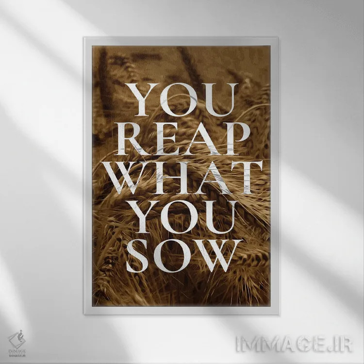 تابلو کاشتن و برداشت کردن اثر آدریان بالدُوینو - نمای قابدار سفید