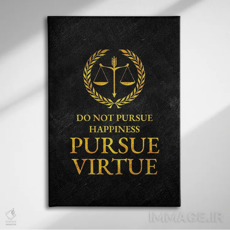 تابلو دنبال فضیلت باش اثر آدریان بالدُوینو - نمای روبهرو روی دیوار